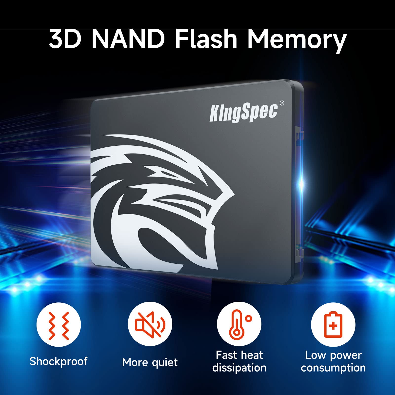 Kingspec 4Tb Sata Iii Ssd 6Gb/S, 2.5'' Sata Ssd With 3D Nand Flash, Internal Solid State Hard Drives, For Laptop And Pc Desktop